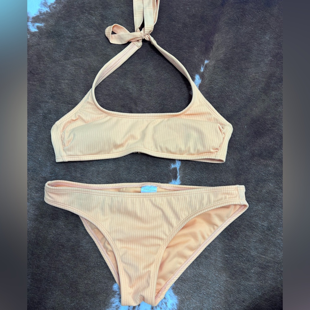 bright orange bikini